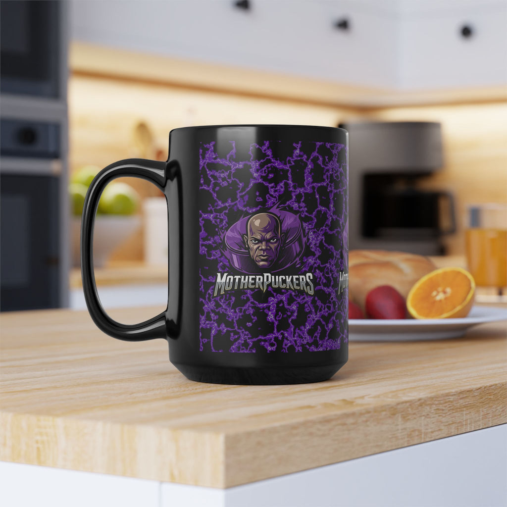MotherPuckers 15oz Black Mug