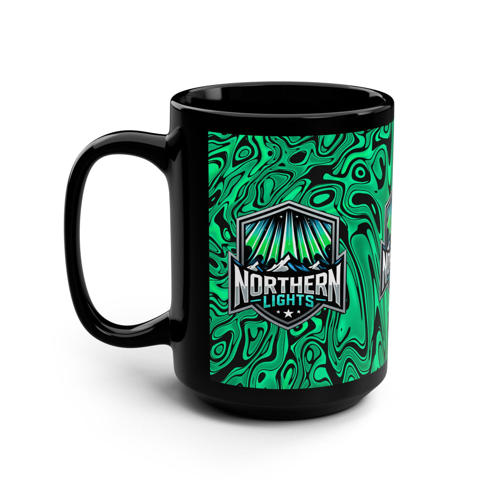 Northern Lights 15oz Black Mug