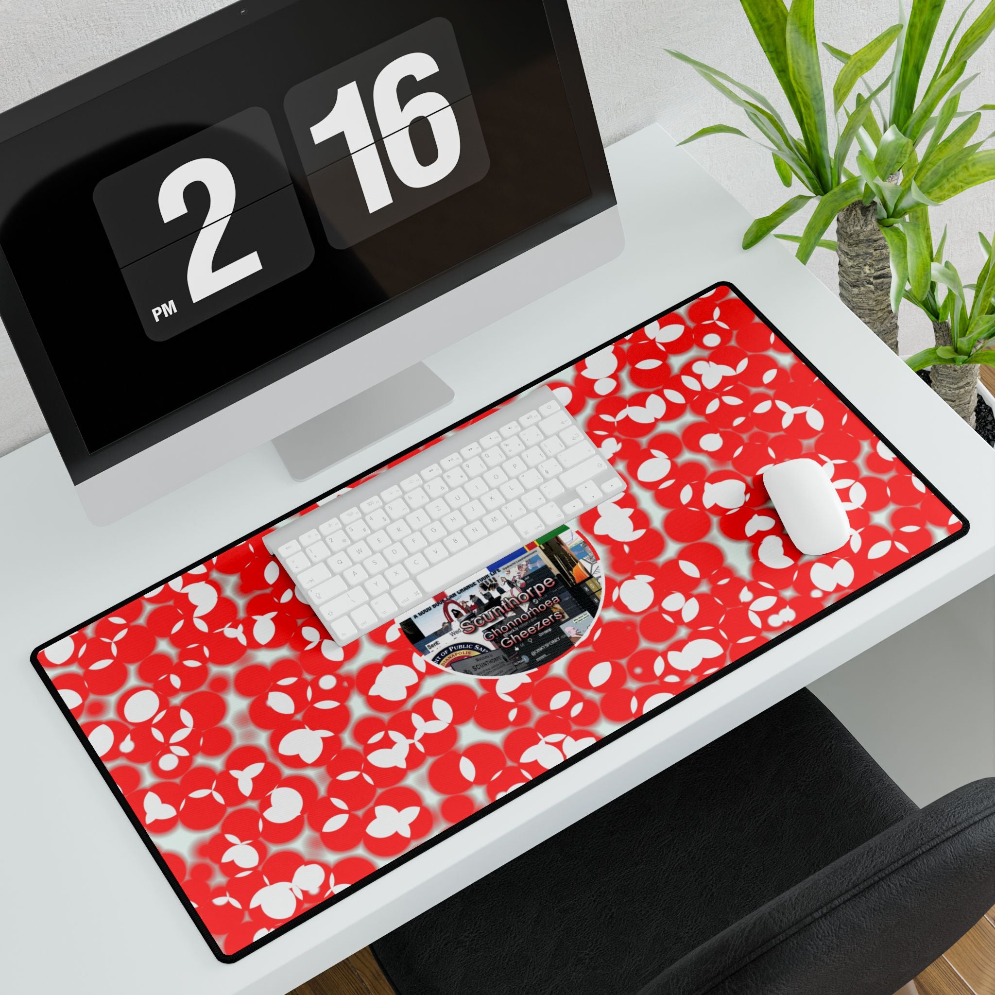 Large Scunthorpe Ghonorrhoea Gheezers Desk Mat 31.5" x 15.5"