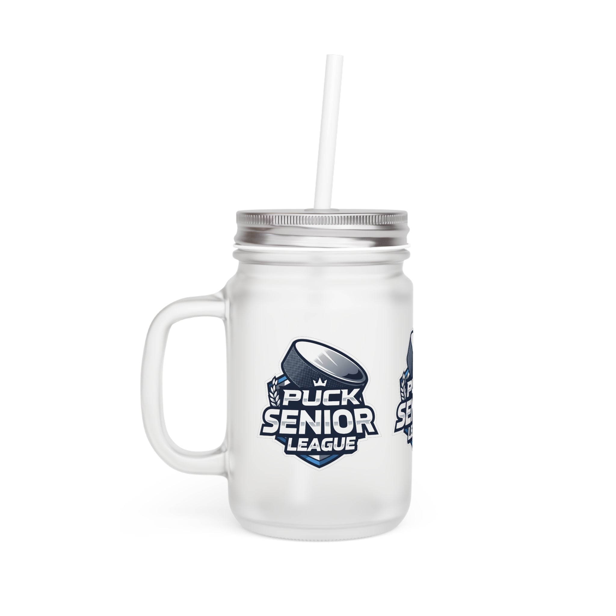 PSL Mason Jar Tumbler — Frosted Mason Jar with Straw