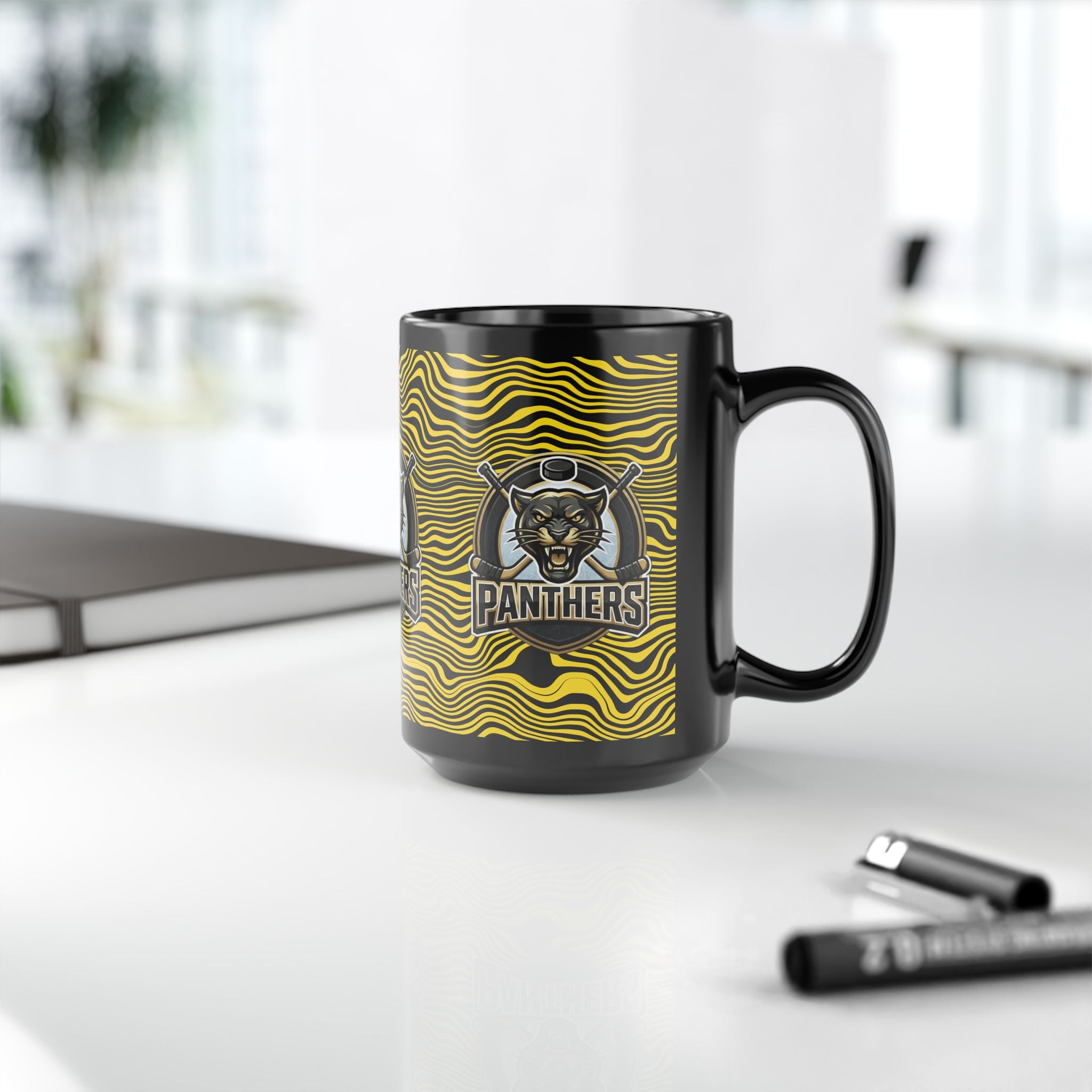 Panthers 15oz Black Mug