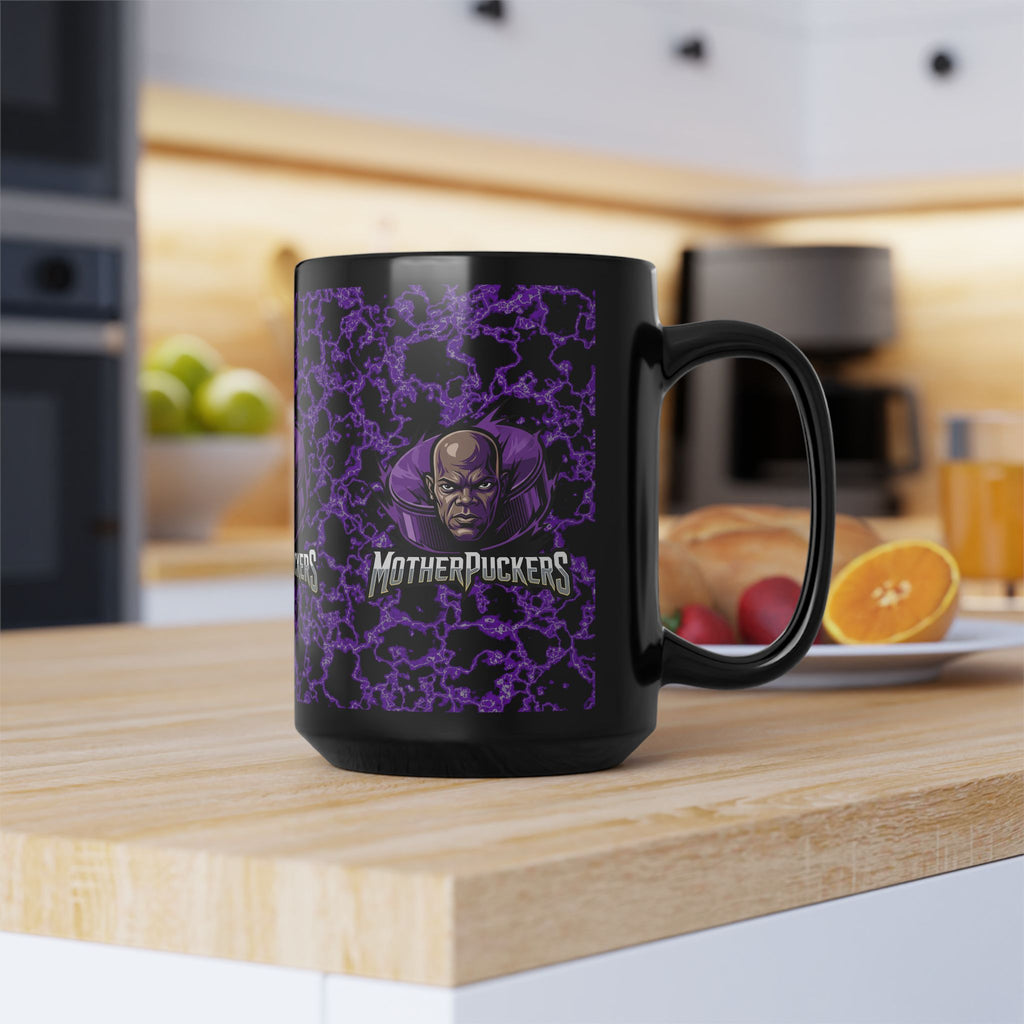 MotherPuckers 15oz Black Mug