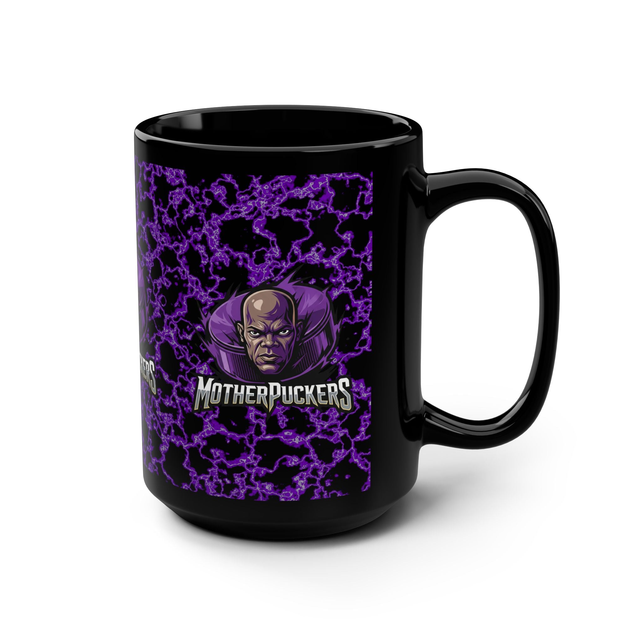 MotherPuckers 15oz Black Mug
