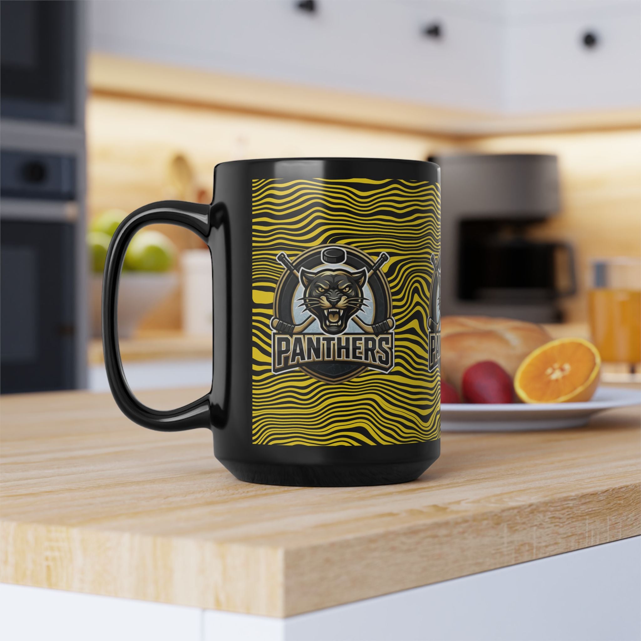 Panthers 15oz Black Mug