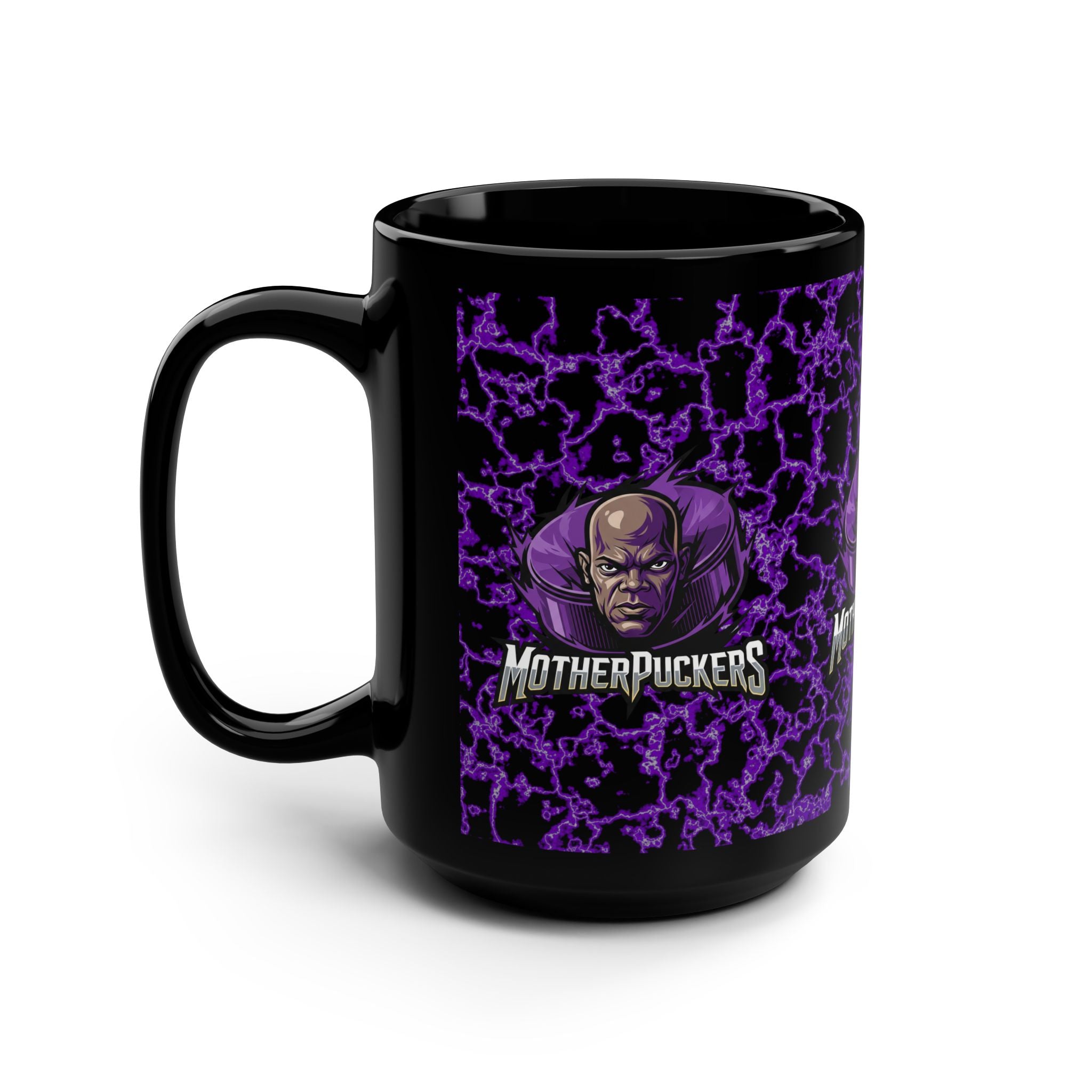 MotherPuckers 15oz Black Mug