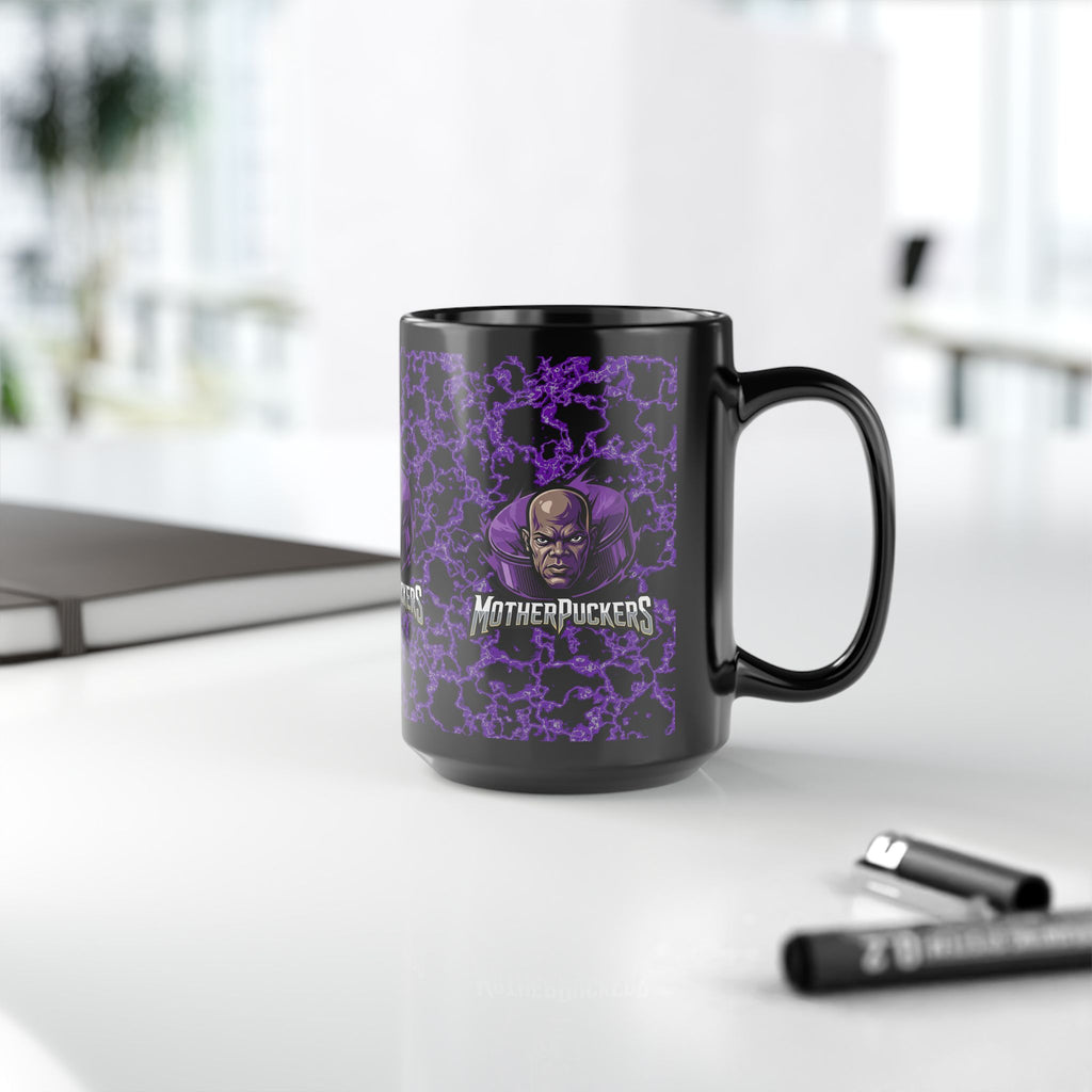 MotherPuckers 15oz Black Mug
