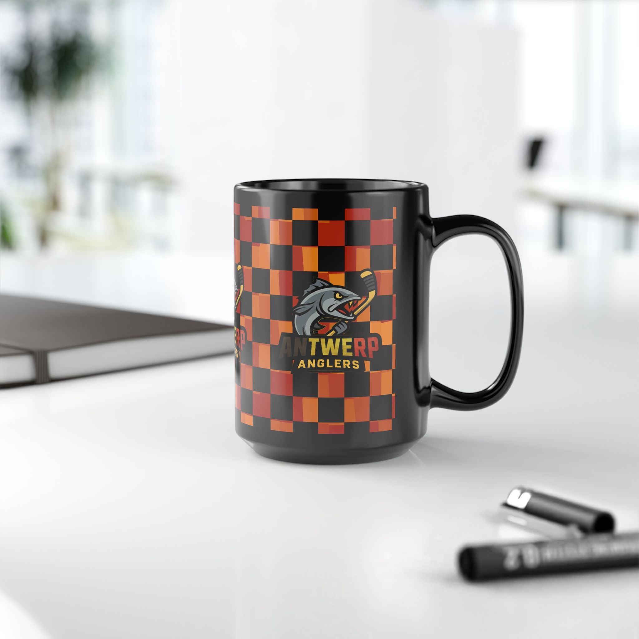 Antwerp Anglers 15oz Black Mug