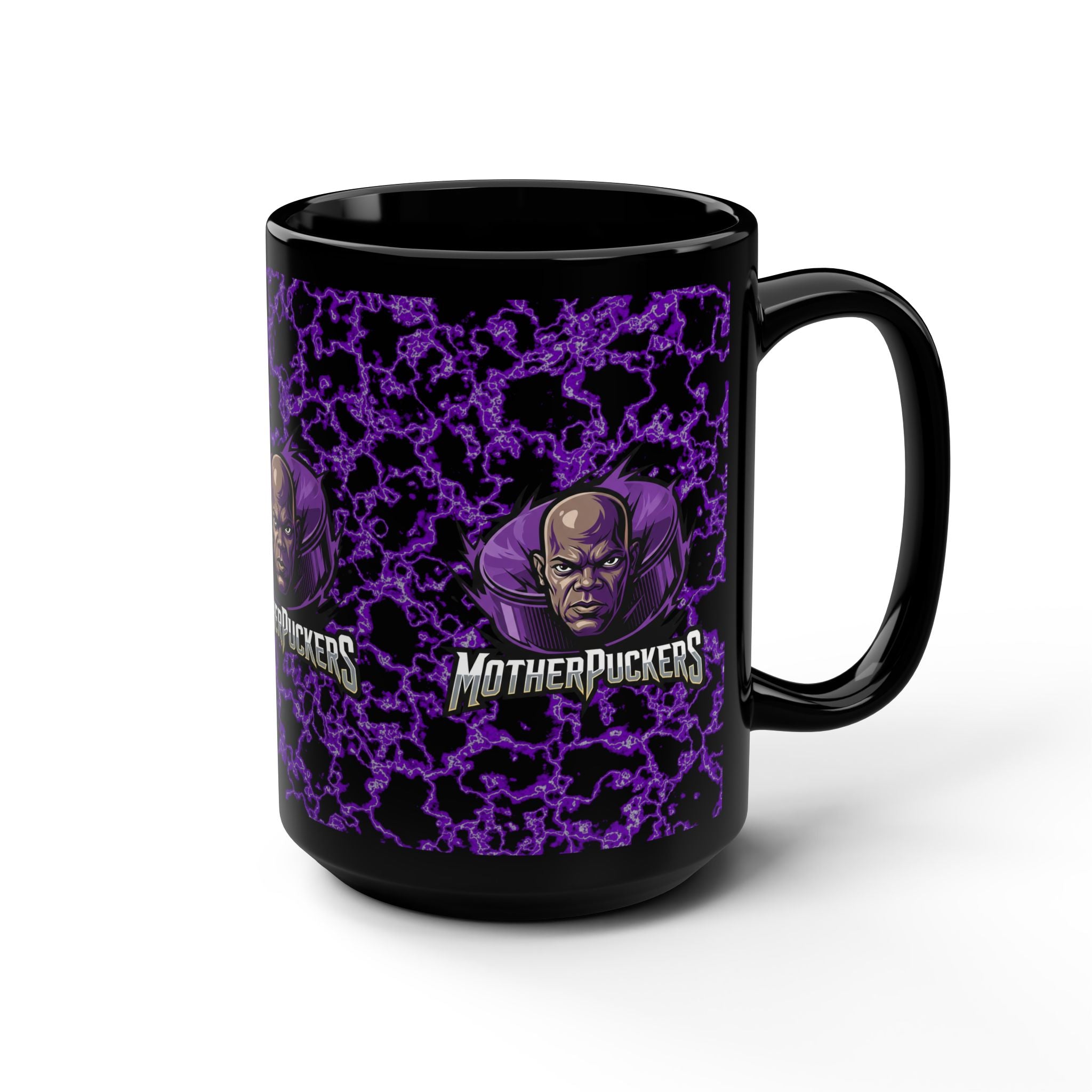 MotherPuckers 15oz Black Mug