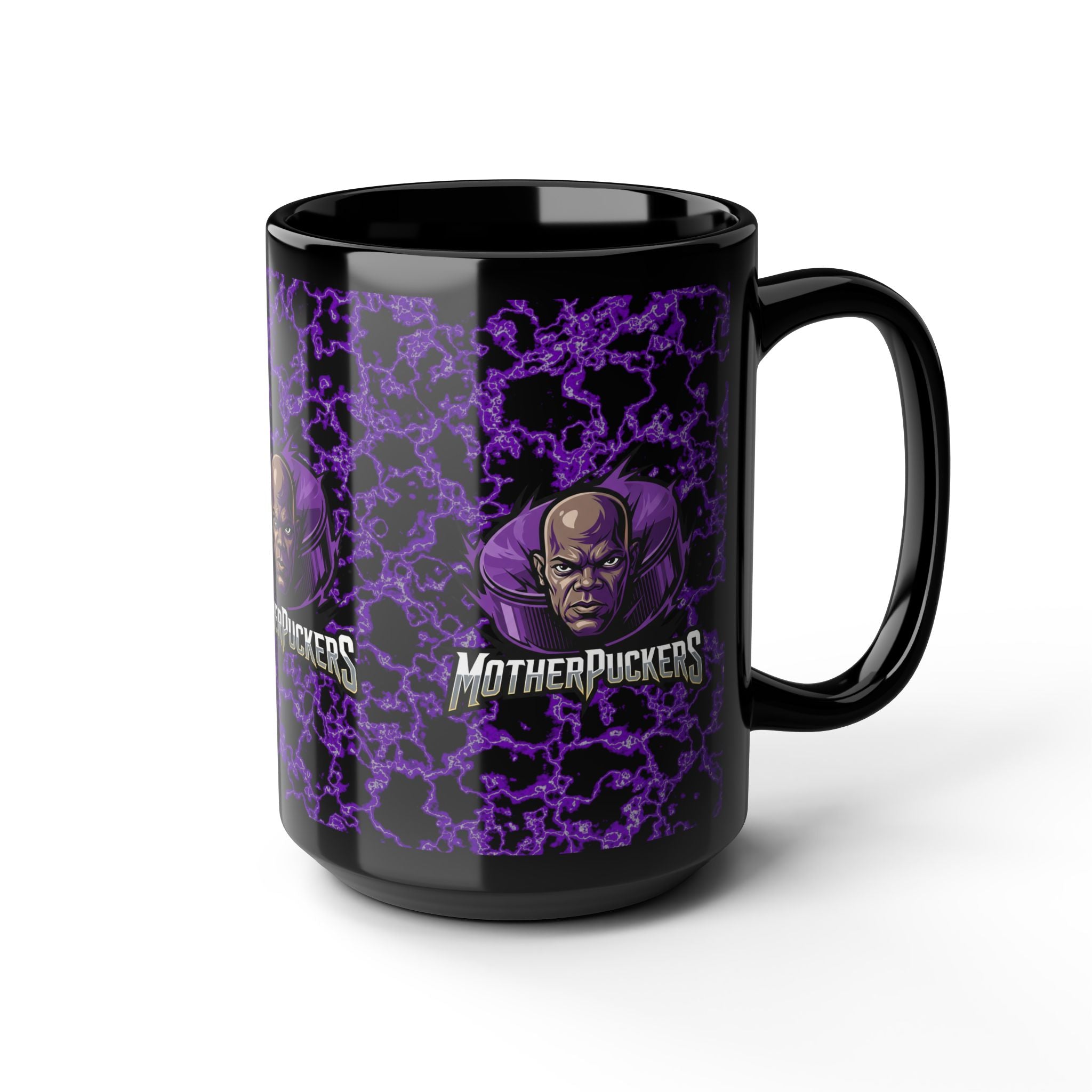MotherPuckers 15oz Black Mug