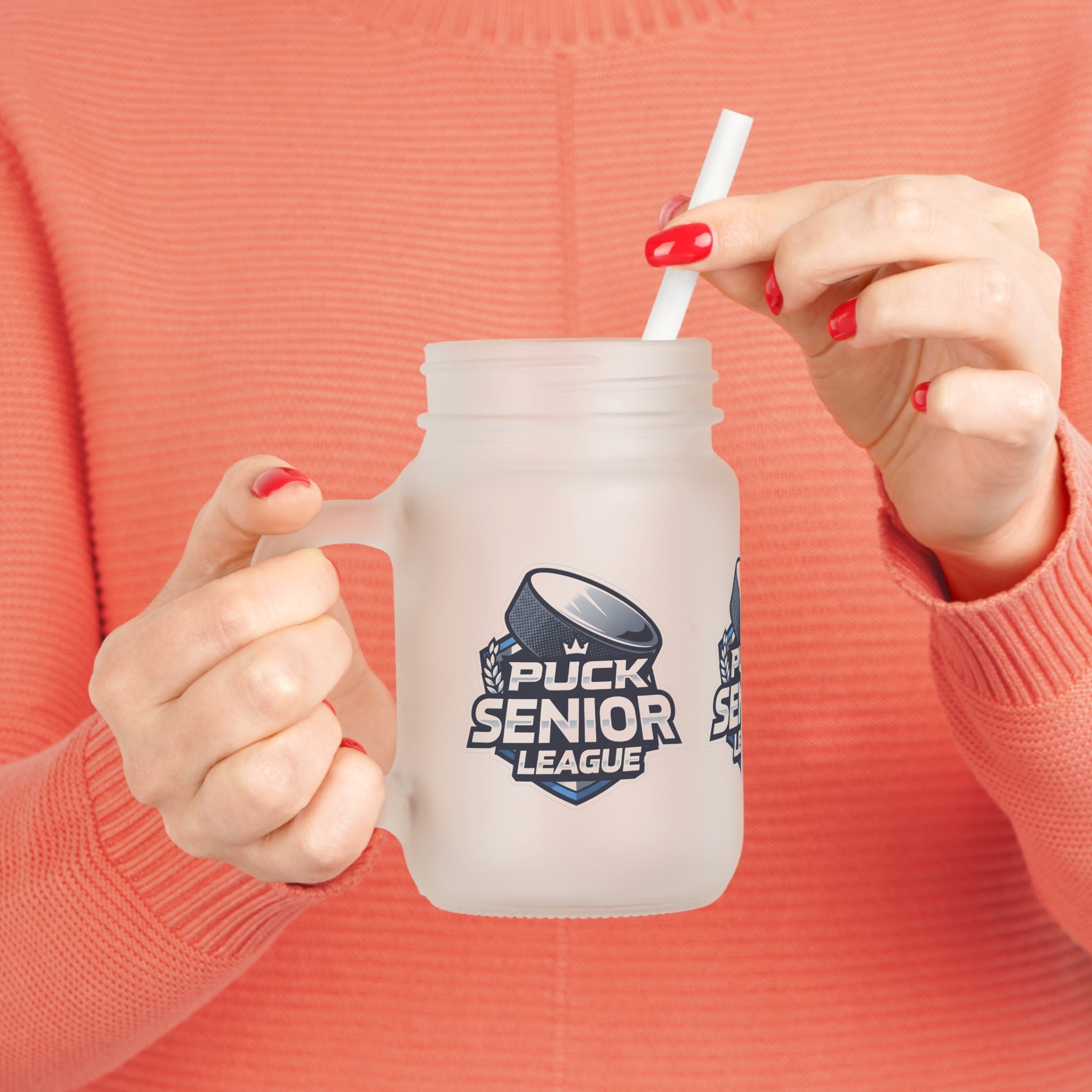 PSL Mason Jar Tumbler — Frosted Mason Jar with Straw