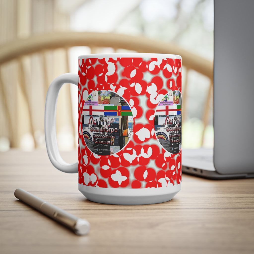 Scunthorpe Ghonorrhoea Gheezers 15oz White Mug