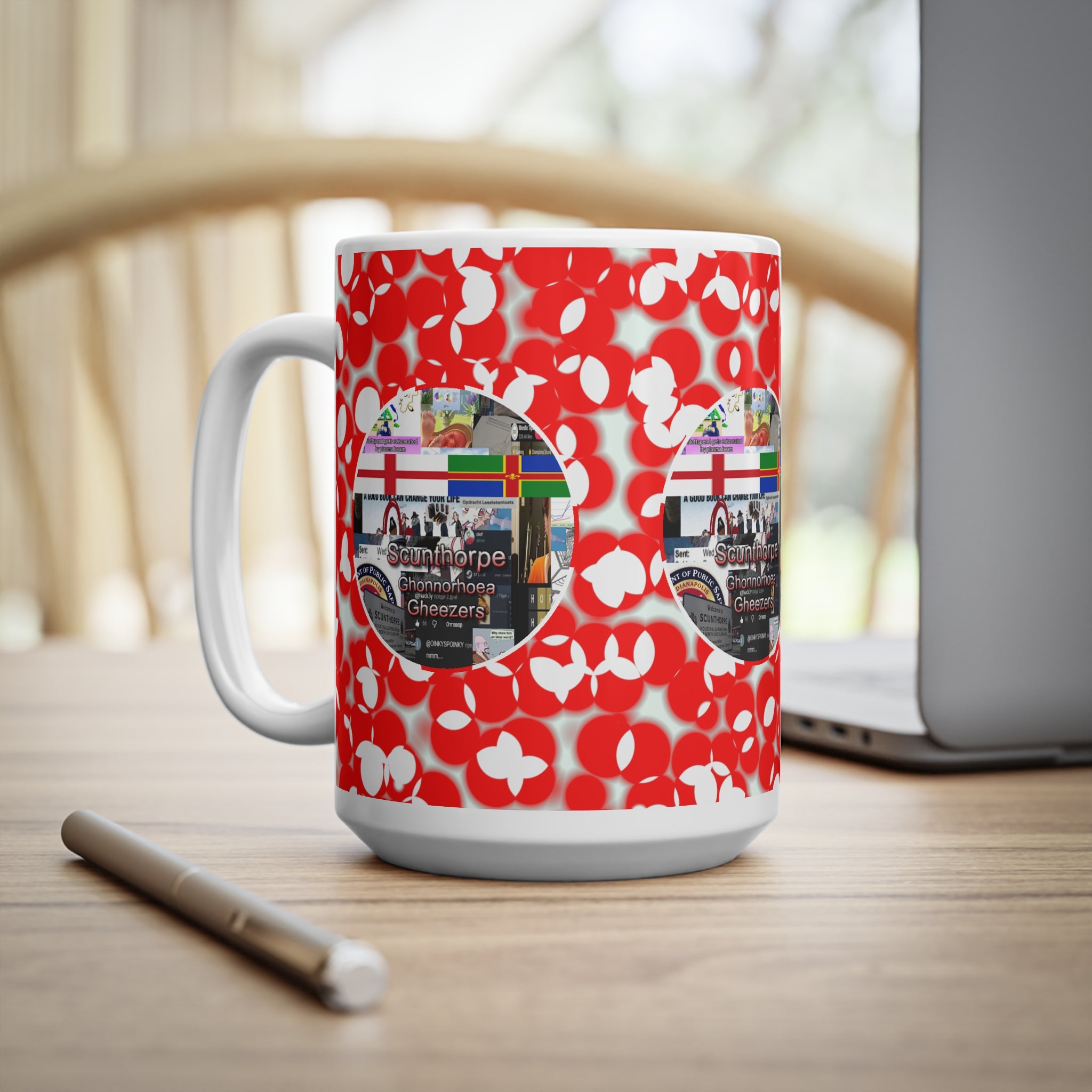 Scunthorpe Ghonorrhoea Gheezers 15oz White Mug