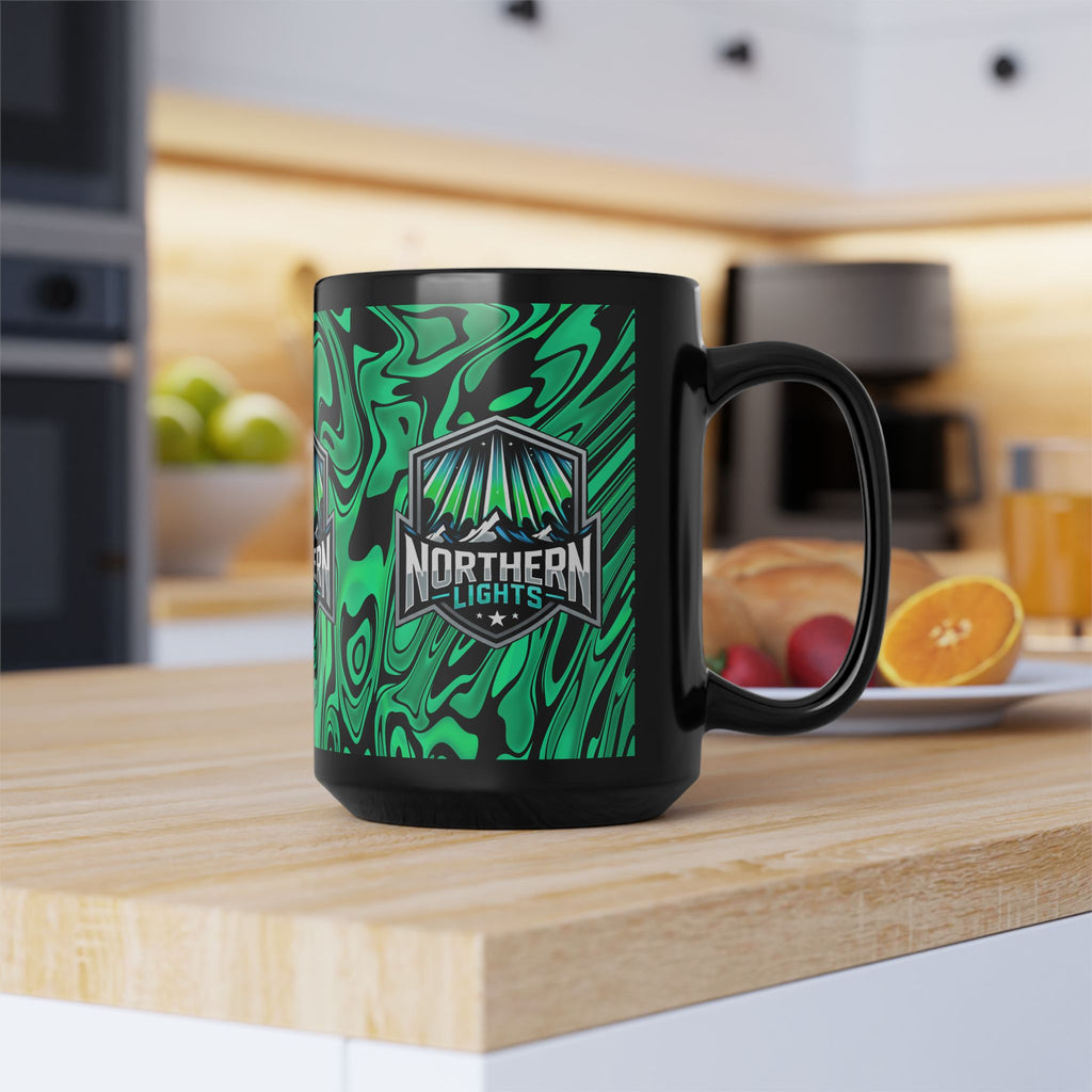 Northern Lights 15oz Black Mug