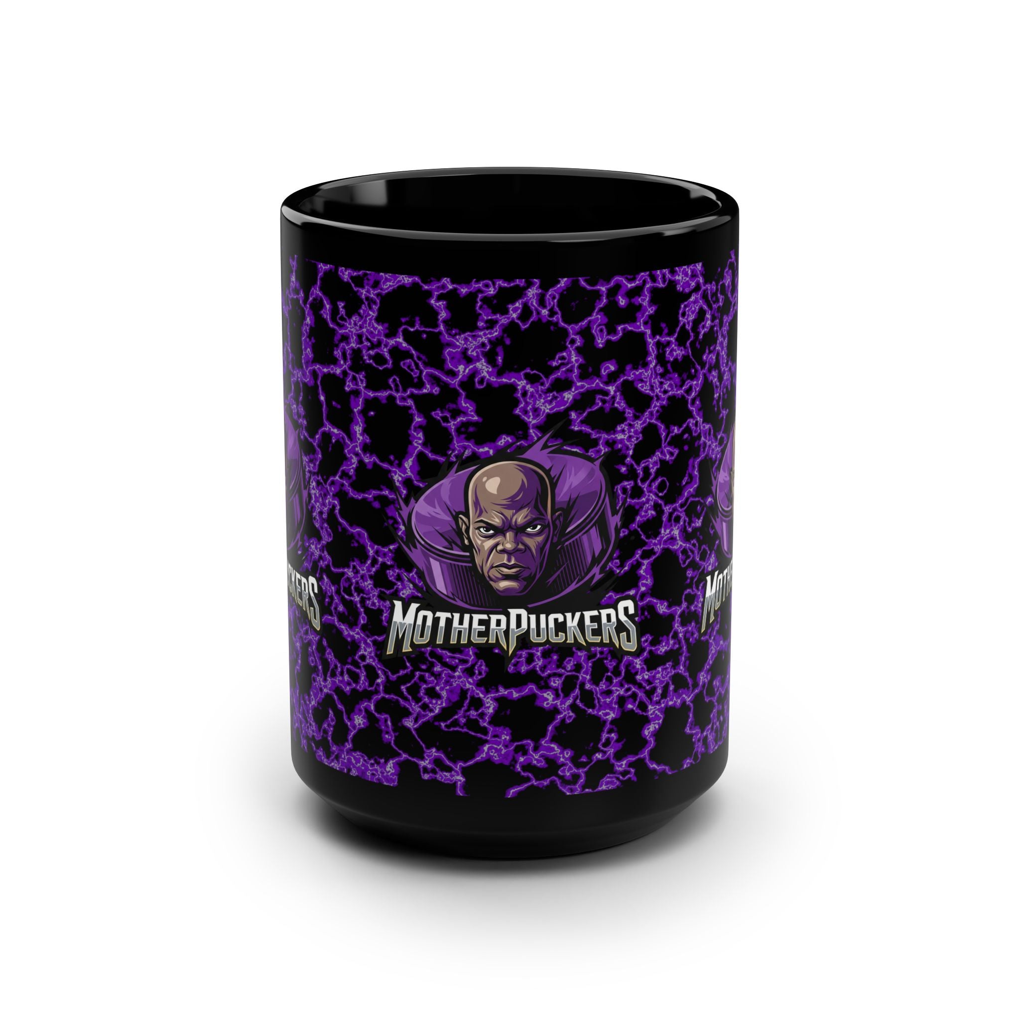 MotherPuckers 15oz Black Mug