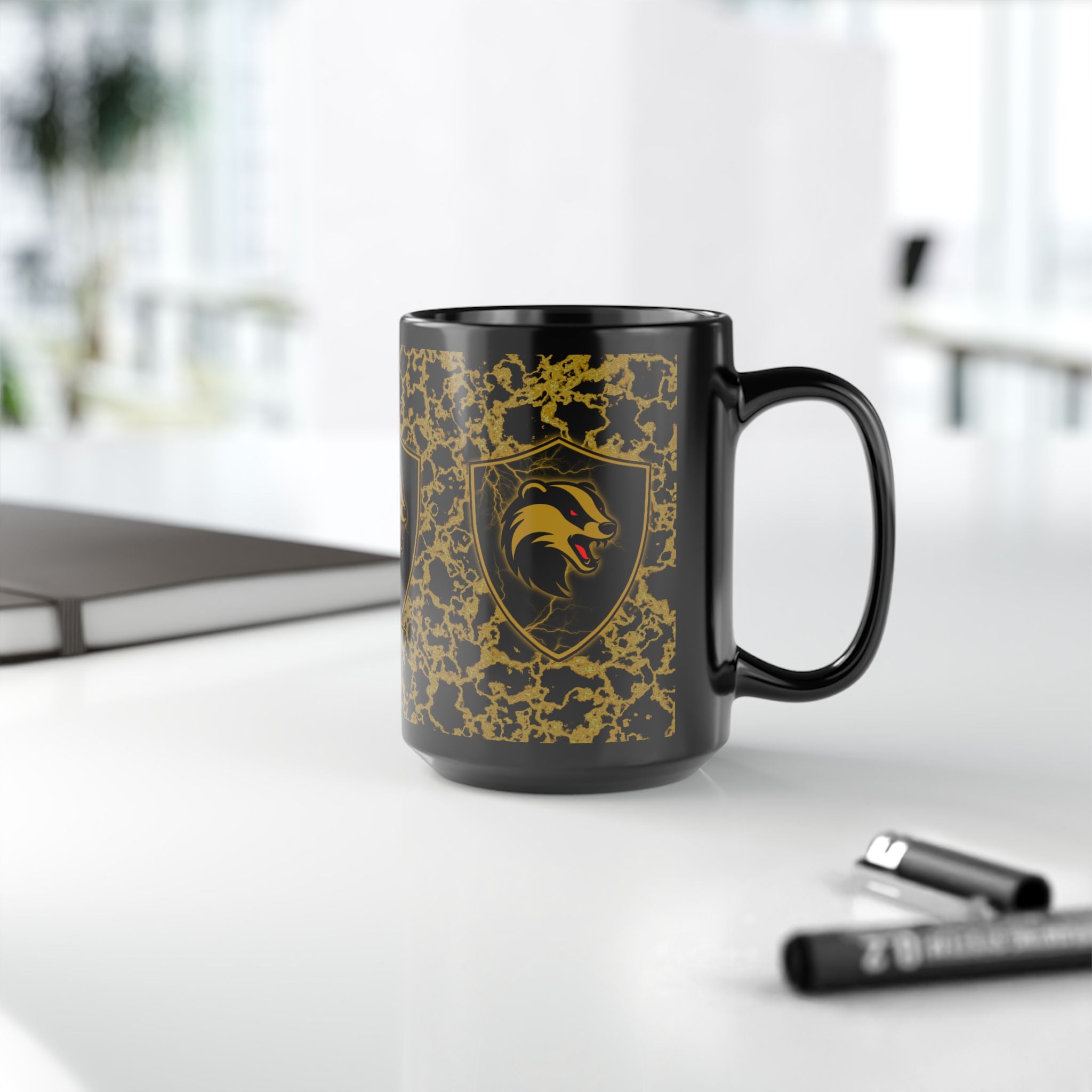 Honey Badgers 15oz Black Mug