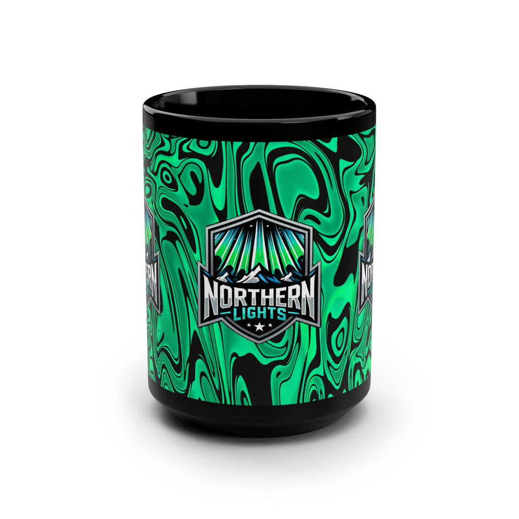 Northern Lights 15oz Black Mug