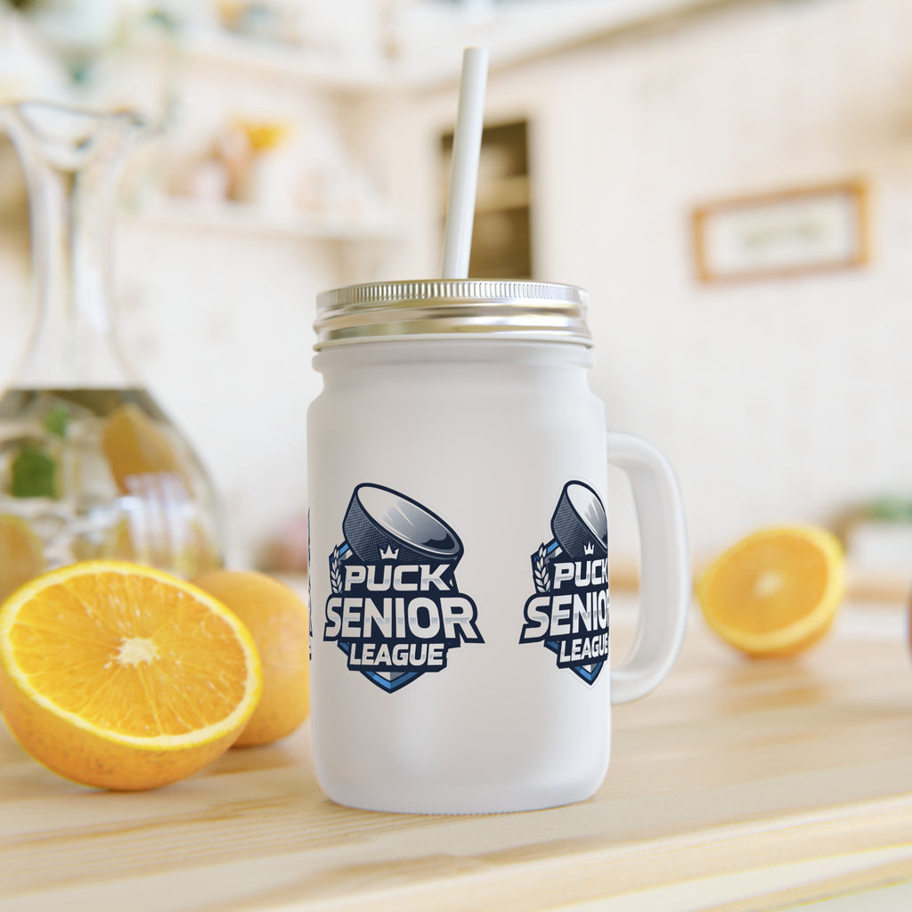 PSL Mason Jar Tumbler — Frosted Mason Jar with Straw