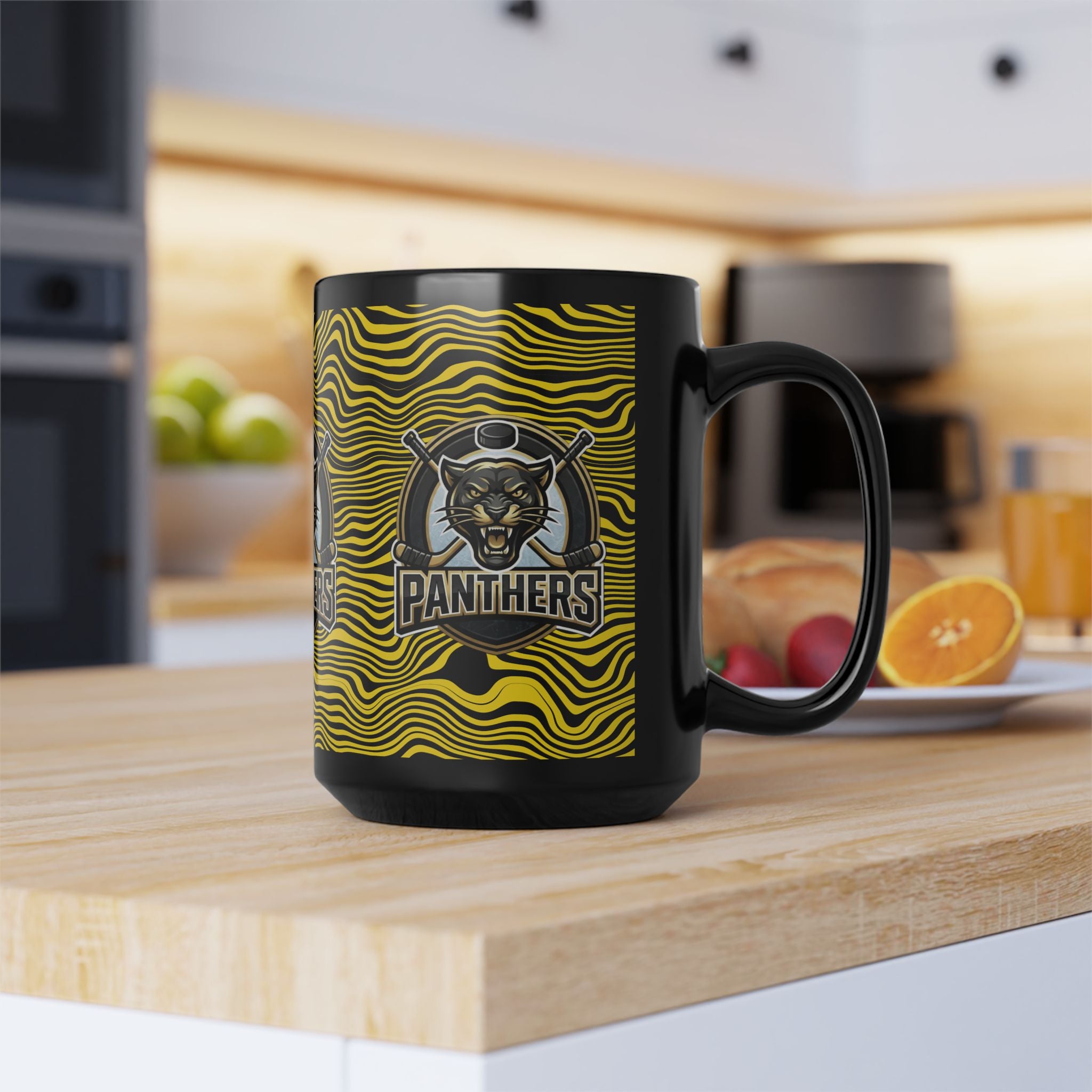 Panthers 15oz Black Mug
